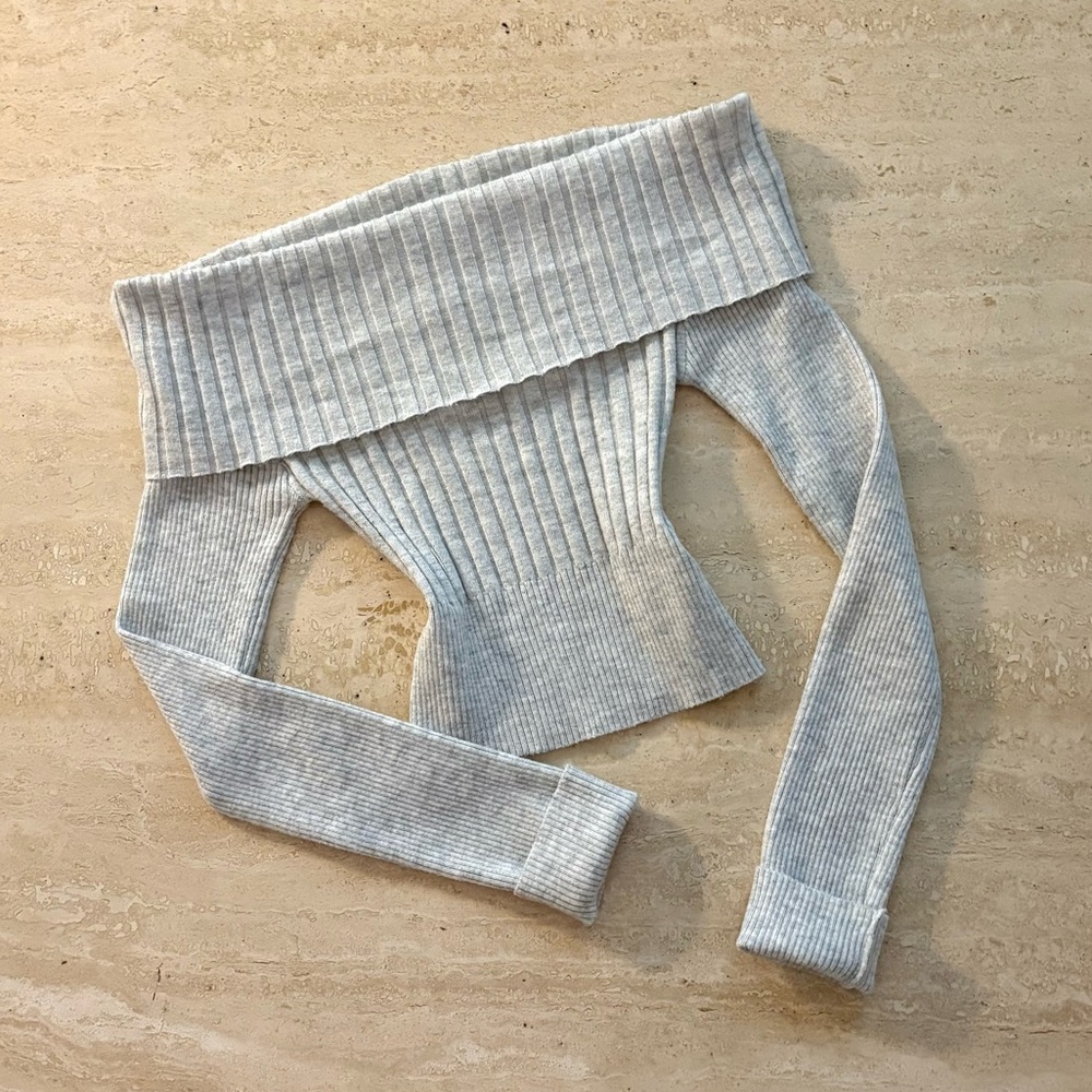 Princess Polly off the shoulder knitted long sleeve top